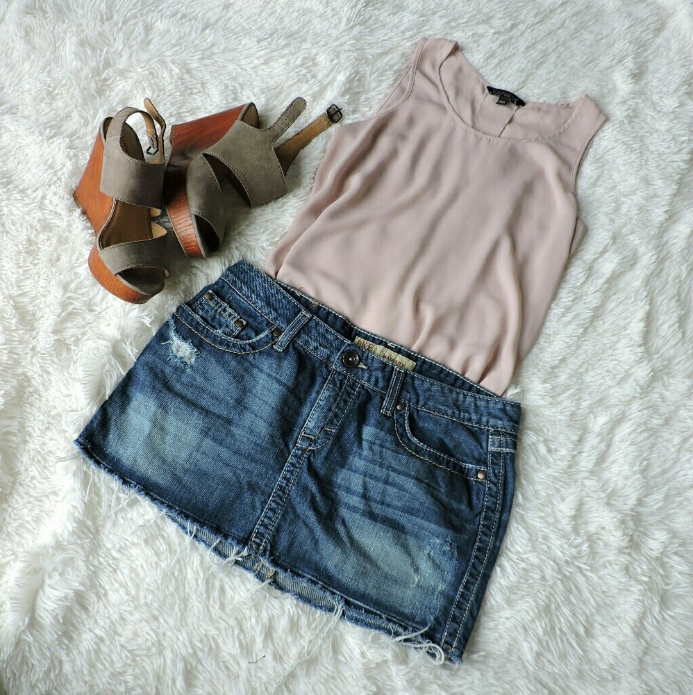 BKE jean skirt